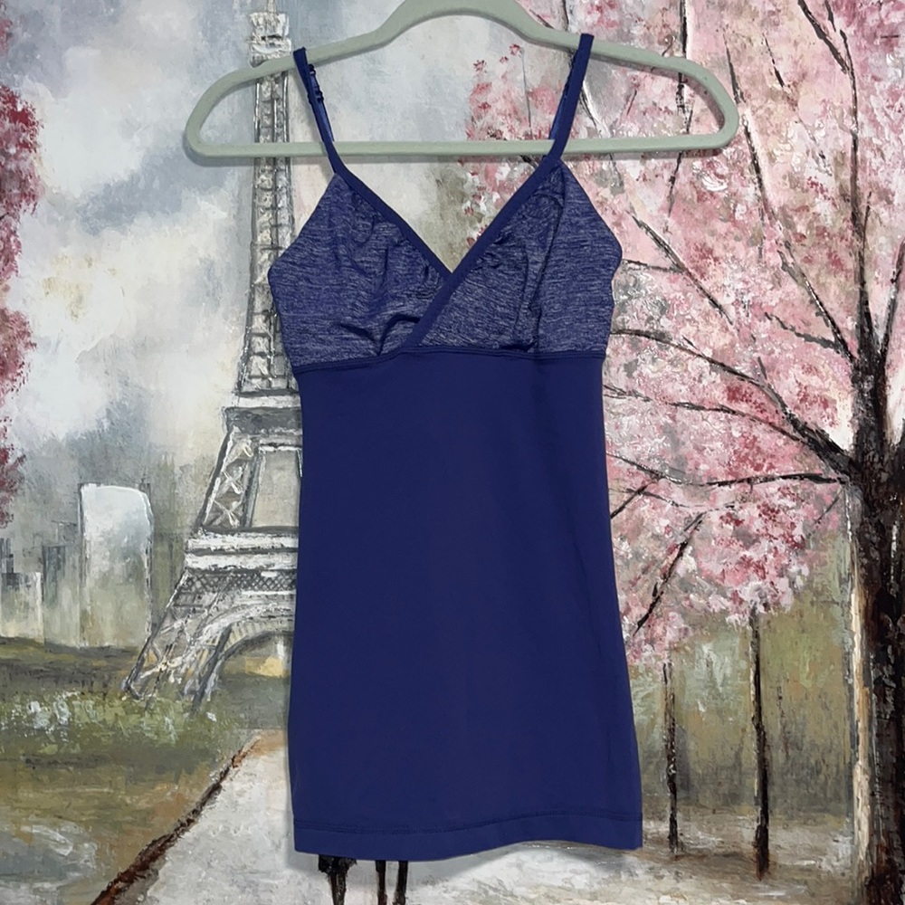 LULULEMON Athletic Purple Violet Gym Yoga Run Tank Top sz 4 EUC